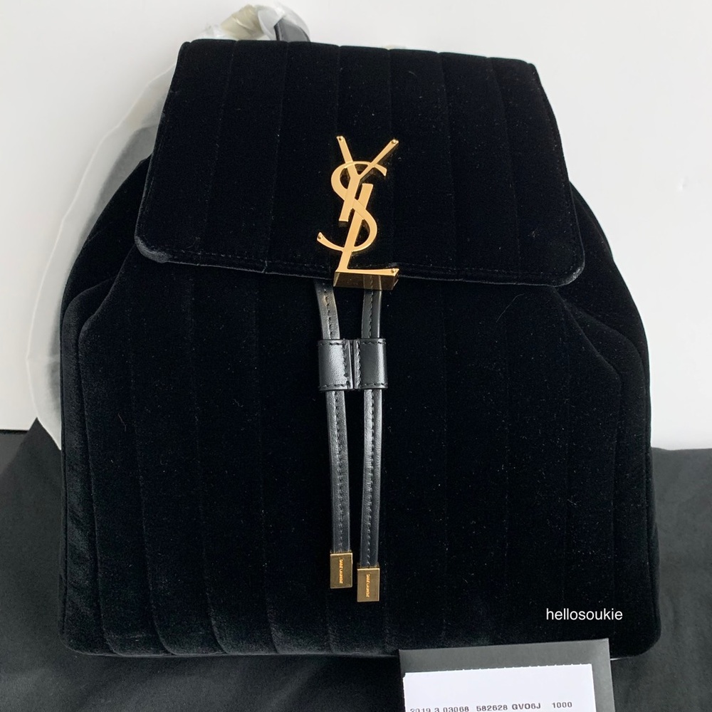 Saint Laurent Velvet Vicky Backpack